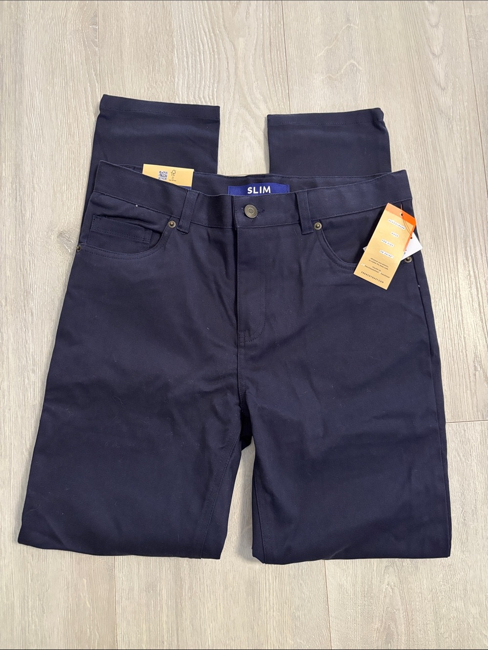 🔥BUNDLESALE Boys 18 Slim Fit French Toast Uniform Chino Pants Navy Blue nwt